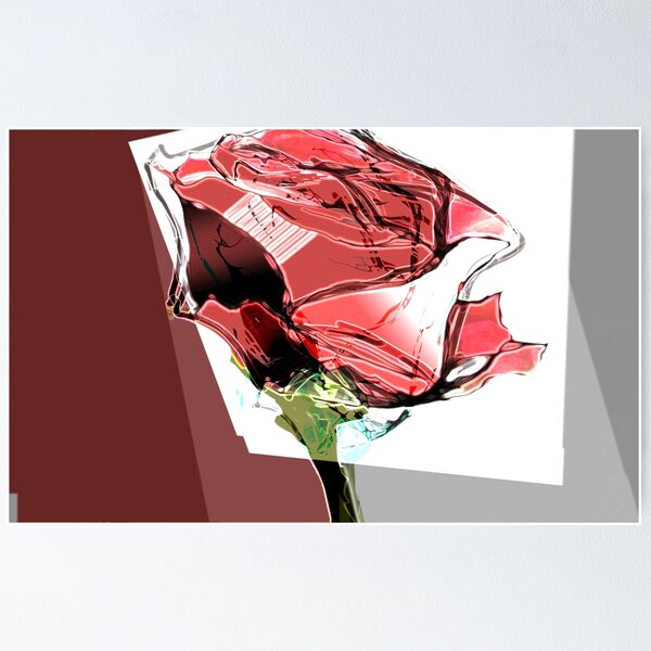 Red roses petals heart Metal Print for Sale by Flowersforbear