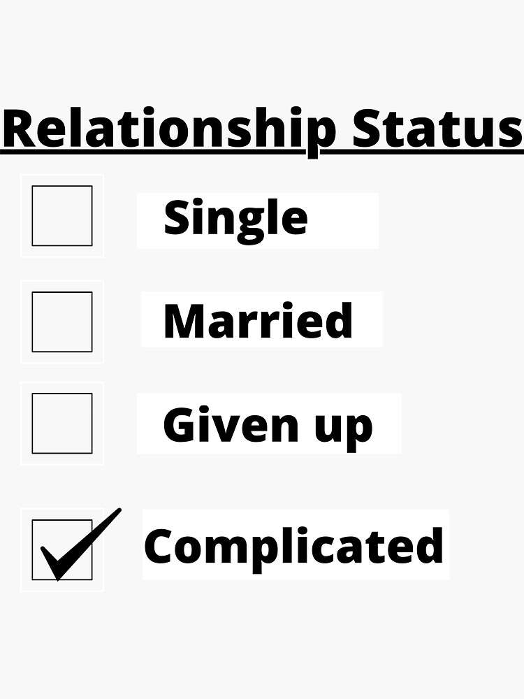 "Relationship status" Sticker by Giographix Redbubble