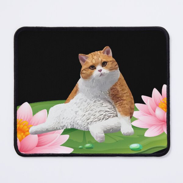 Item preview, funny lazy Cat In Lotus flower designed and sold by Hoetoons.