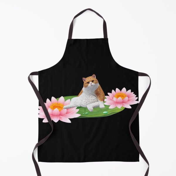 Item preview, funny lazy Cat In Lotus flower designed and sold by Hoetoons.