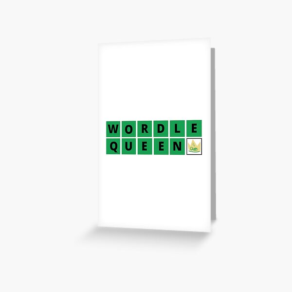 Vista previa del artículo con la obra «Reina de Wordle», diseñado y vendido por SamXDesigns.