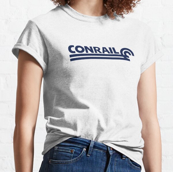 Conrail Logo Long Sleeve T-shirts Railroad Train Company Retro 80s Tee S-5XL 