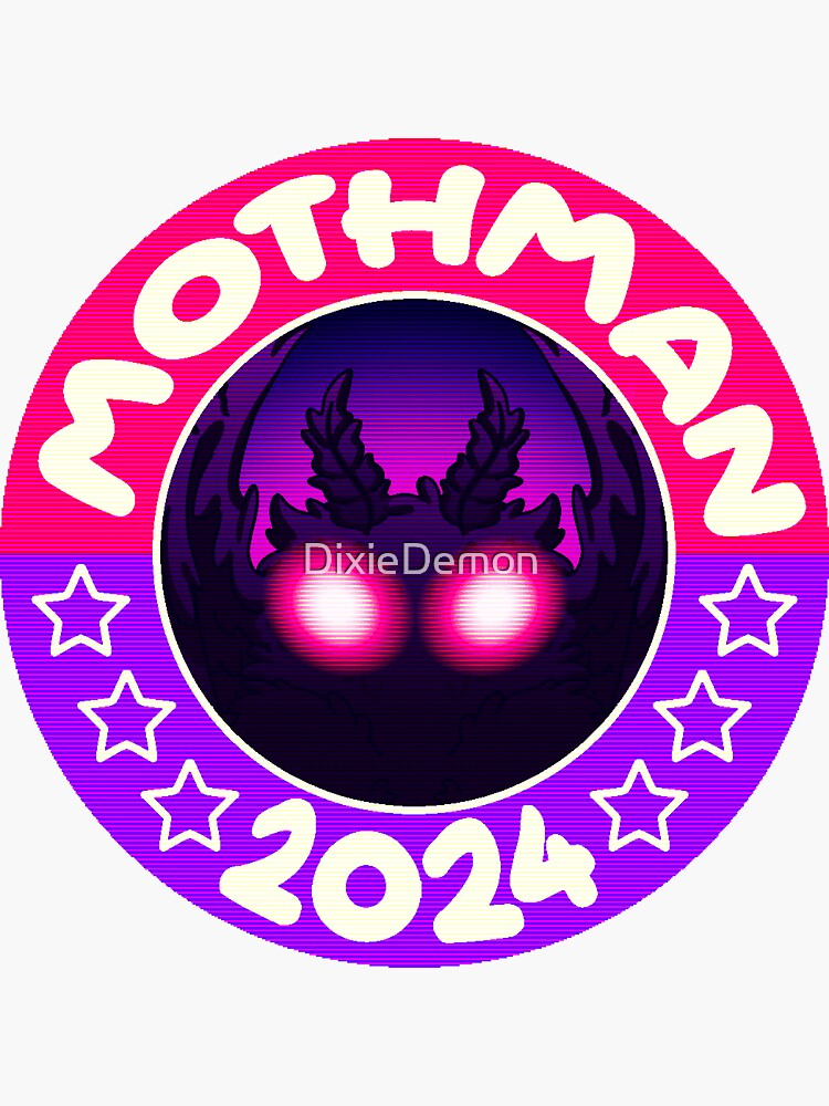 "Mothman 2024" Sticker for Sale by DixieDemon Redbubble