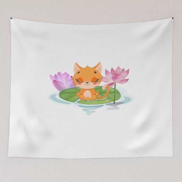 Item preview, Cute Cat In Lotus flower designed and sold by Hoetoons.