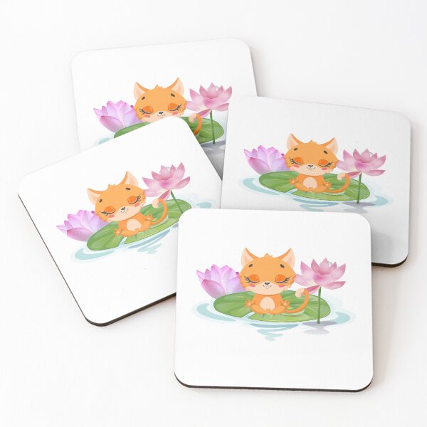 Item preview, Cute Cat In Lotus flower designed and sold by Hoetoons.