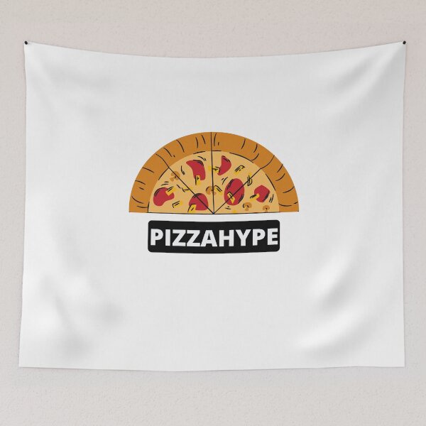 Item preview, Pizzahype | Want some pizza ? Cartoon pizza slice | White designed and sold by Nepaz-Designs.