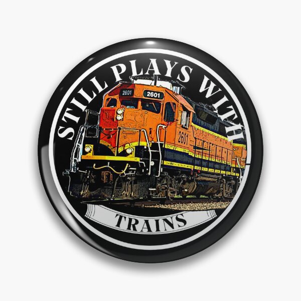 Item preview, Still Plays with trains - Black Orange Yellow Diesel Locomotive Engine  designed and sold by TheTrainRoom.