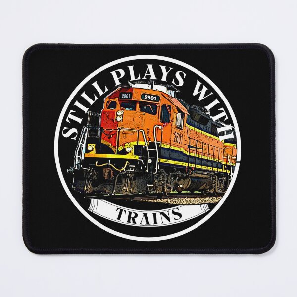 Item preview, Still Plays with trains - Black Orange Yellow Diesel Locomotive Engine designed and sold by TheTrainRoom.