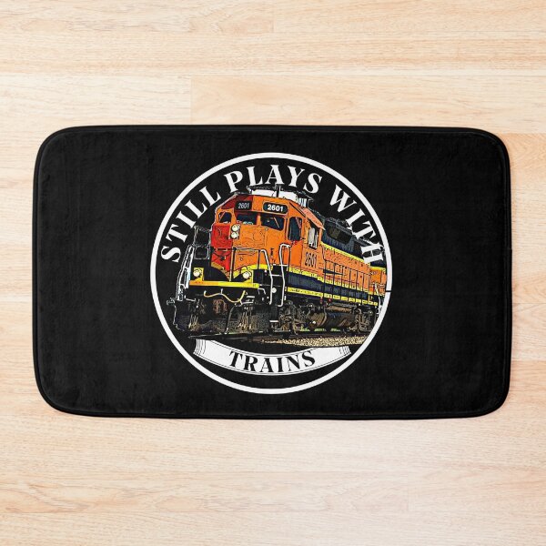 Item preview, Still Plays with trains - Black Orange Yellow Diesel Locomotive Engine  designed and sold by TheTrainRoom.