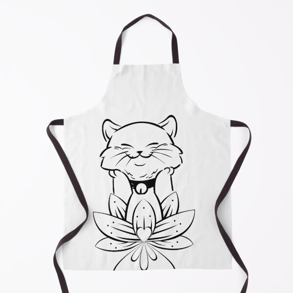 Item preview, Cute Cat In Lotus flower tattoo designed and sold by Hoetoons.