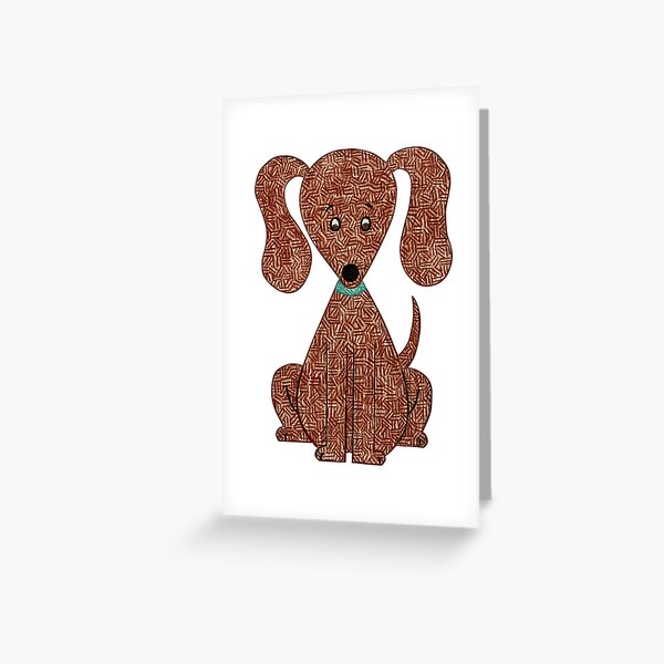 Brown Puppy Greeting Card
