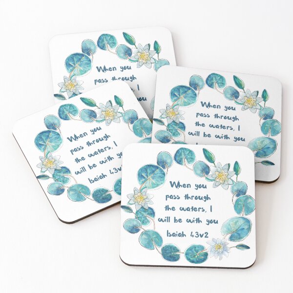 Item preview, Isaiah 43:2 - When you pass through the waters, I will be with you; designed and sold by FlutterByH.