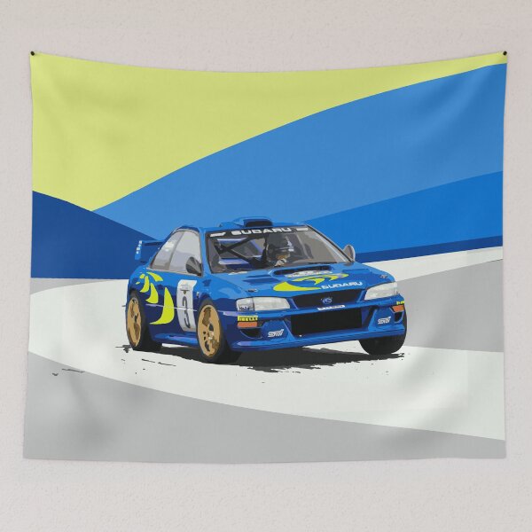 Item preview, JDM Art Colin Mcrae World Rally Blue Champion WRC GC8 22b Car 555  designed and sold by cowtownCOWBOY.