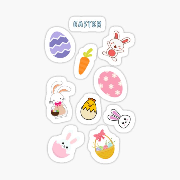 Item preview, Beautiful pastel aesthetic happy Easter bunny hare cute collection designed and sold by AESTHETIC-FLAIR.