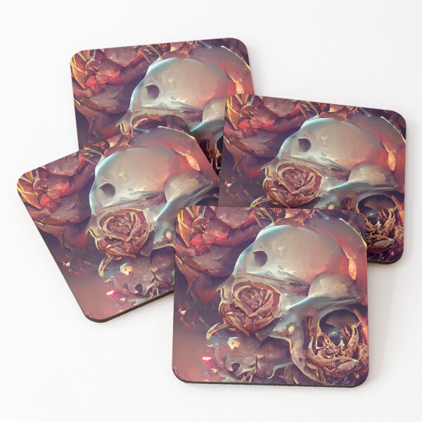 Item preview, golden rose skull designed and sold by calacas05.