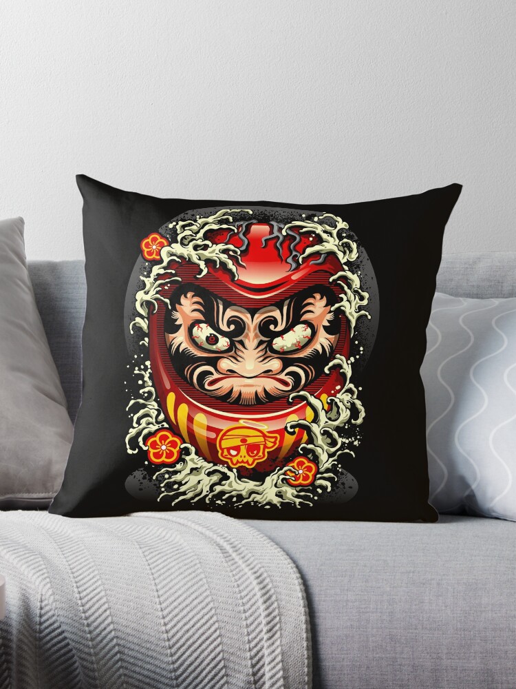 Daruma Doll Throw Pillow for Sale by kawaiidread