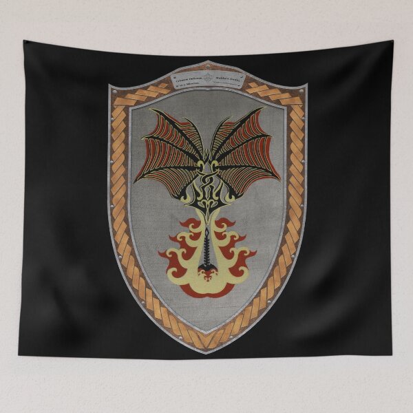Item preview, Crimson Defiance (Shield Copper Celtic Rope and silver rims) designed and sold by Swabcraft.