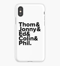 Radiohead Names (Black) iPhone Case