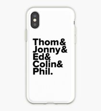 Radiohead Names (Black) iPhone Case