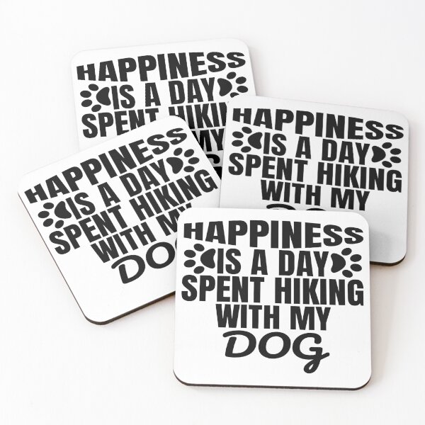 Item preview, happiness is a day spent hiking with my dog designed and sold by Recoshet.