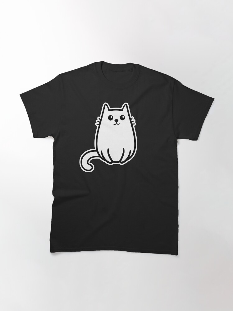 Thumbnail 2 of 7, Classic T-Shirt, Cute White Cat Kawaii for Cat Lovers designed and sold by brandoseven.