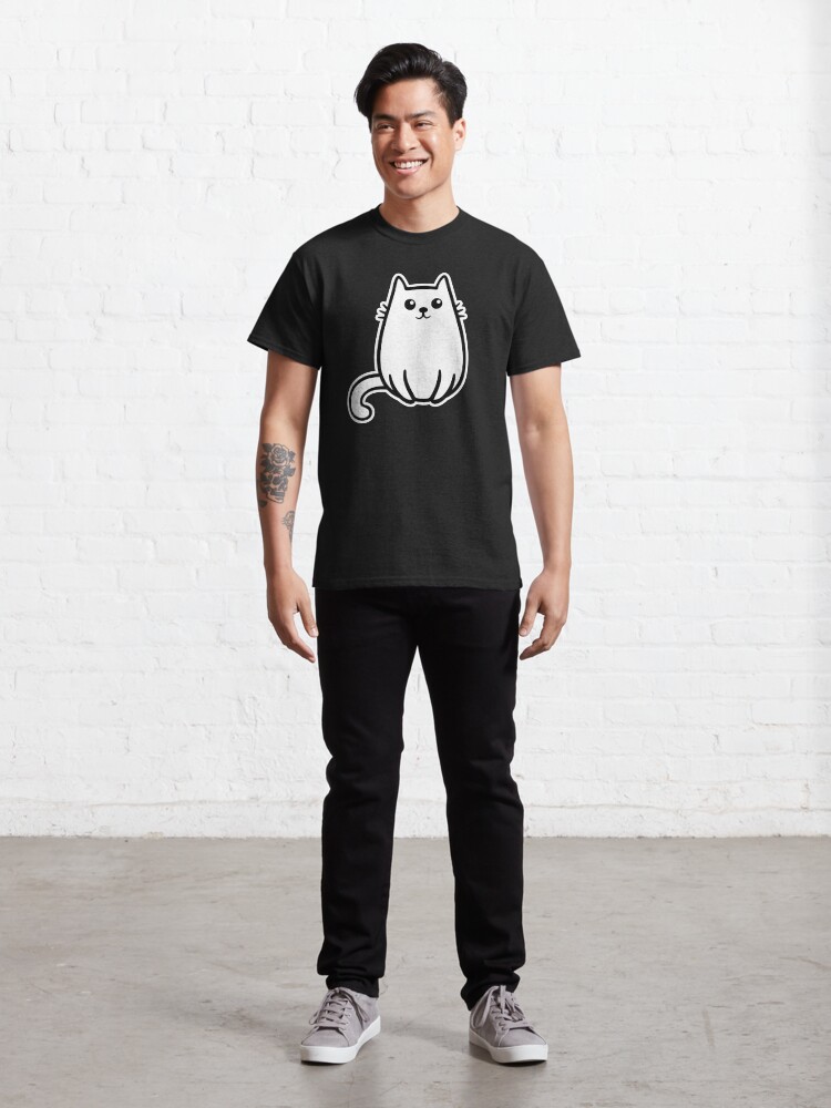 Thumbnail 3 of 7, Classic T-Shirt, Cute White Cat Kawaii for Cat Lovers designed and sold by brandoseven.