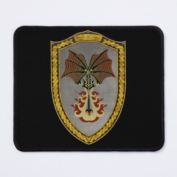 Item preview, Crimson Defiance (Shield Gold Celtic Rope on Black leather) designed and sold by Swabcraft.