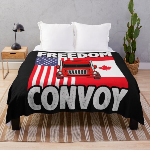 Item preview, Canadian And USA Flag Trucking Freedom Convoy T Shirt designed and sold by Anthony-Wilson.