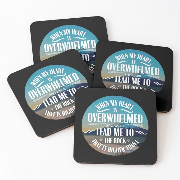 Item preview, Christian Bible verse - When my Heart is Overwhelmed, Lead me to the rock that is Higher than I - Psalm 61:1-2 designed and sold by JacquelineLim.