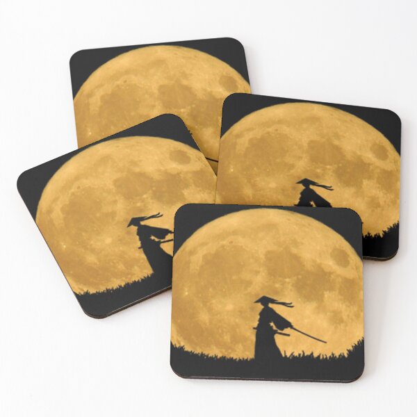 Item preview,  dark shadow samurai in front of the moon with katana  designed and sold by ADAPTO.