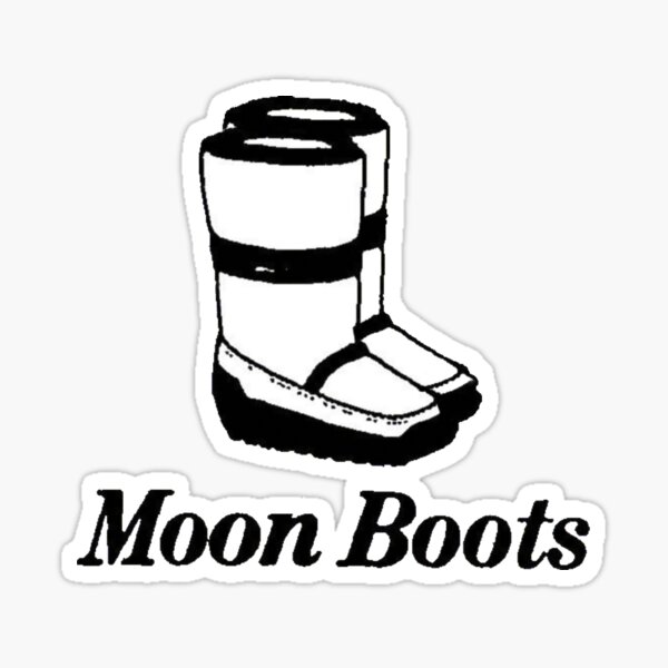 "Moon Boots" Sticker for Sale by Boojix Redbubble