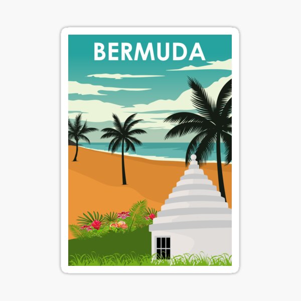 Artikel-Vorschau von Bermuda-Insel-Vintages minimales Retro-Reise-Plakat, designt und verkauft von Stadify.