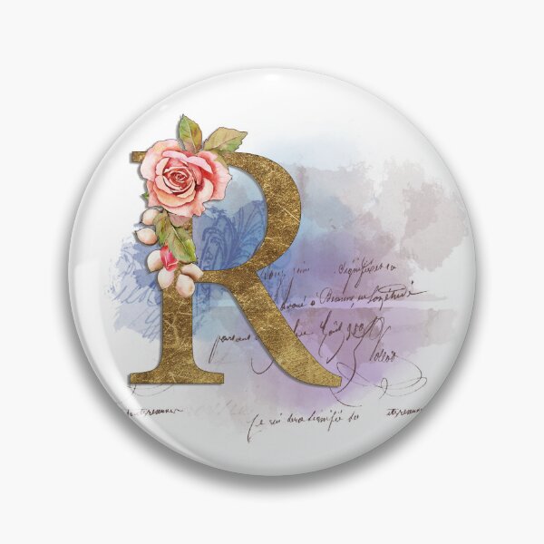 Item preview, Vintage Letter R with decorated flower and Writing designed and sold by RonelBroderick.