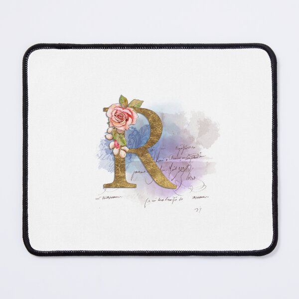 Item preview, Vintage Letter R with decorated flower and Writing designed and sold by RonelBroderick.