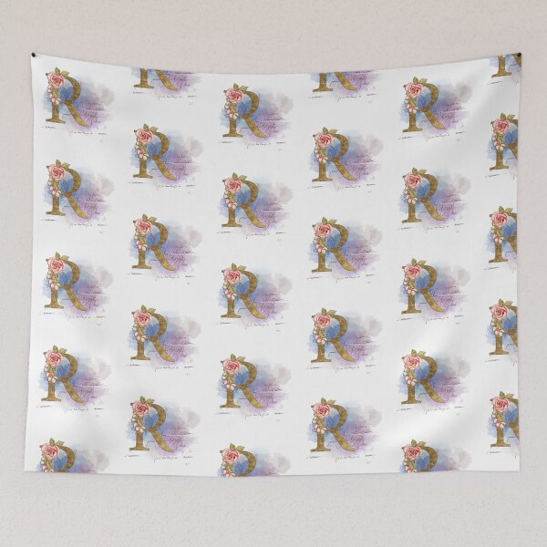 Item preview, Vintage Letter R with decorated flower and Writing designed and sold by RonelBroderick.