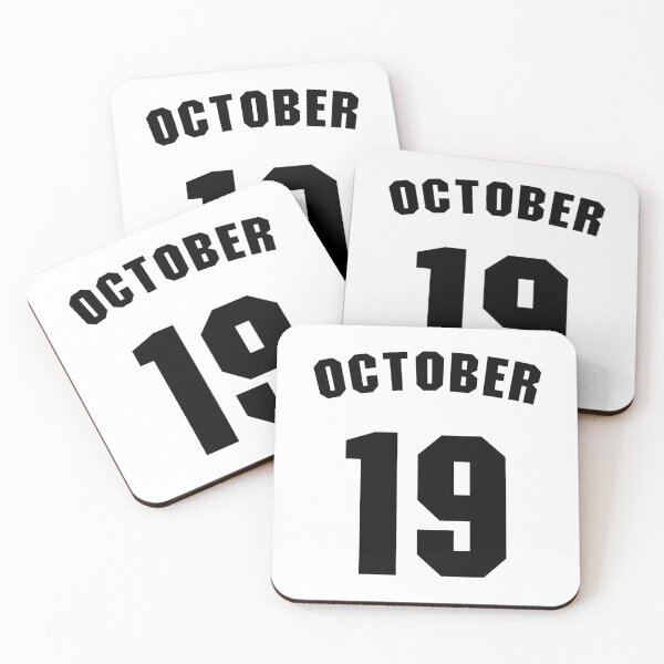 Artikelvorschau, Geburtsdatum 19. Oktober Geburtstagsgeschenk Sportdesign entworfen und verkauft von Panya-Design.