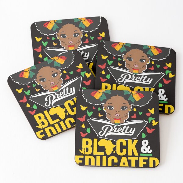 Item preview, Pretty Black and Educated Black History Month Queen Girl designed and sold by JonathanJeffrey.