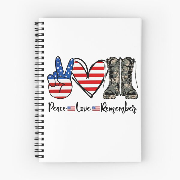 Item preview, Peace Love Remember Combat Boots USA Flag Veteran Day designed and sold by Meggie179.