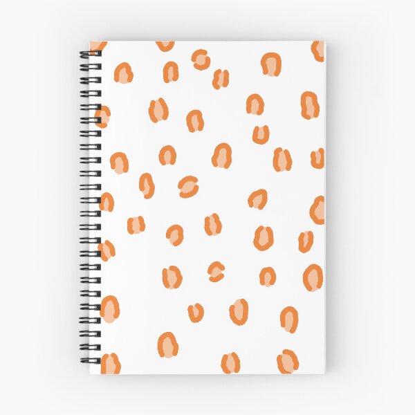 Item preview, Orange Leopard Print Spiral Notebook designed and sold by elle-dee-art.