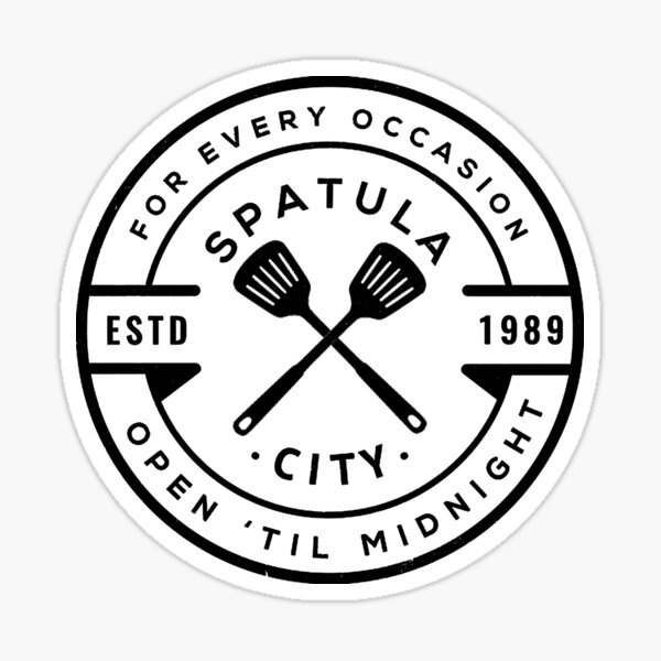 "Spatula City UHF logo" Sticker by Chaelio23 Redbubble