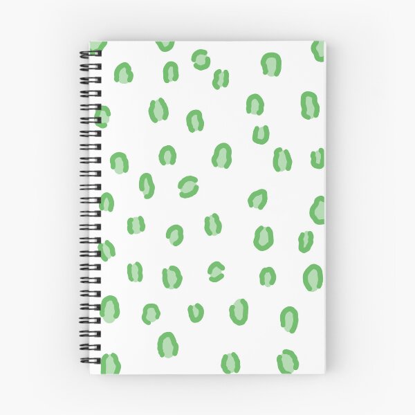 Item preview, Green Leopard Print Spiral Notebook designed and sold by elle-dee-art.