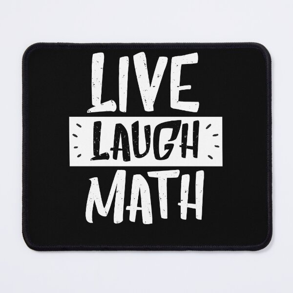 Item preview, live laugh math - inspirational black & white designed and sold by vooART.
