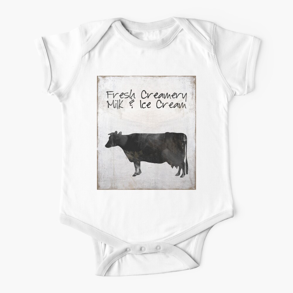 "Fresh Creamery Milk and Ice Cream, dairy cow working farm