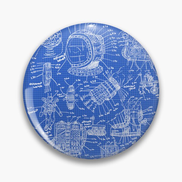 Item preview, Astronaut Schematic Blueprint designed and sold by ramthedinolover.