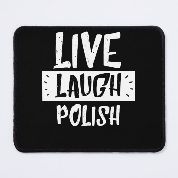 Item preview, live laugh polish - inspirational black & white designed and sold by vooART.