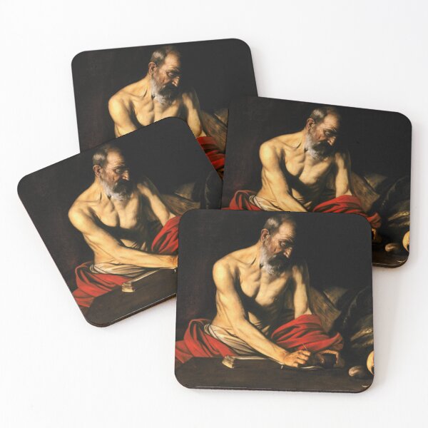 Item preview, Caravaggio St Jerome Chiaroscuro Dark Academia History Design designed and sold by Nostalgia Exclusive Malta.