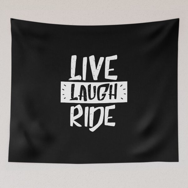 Item preview, live laugh ride - inspirational black & white designed and sold by vooART.