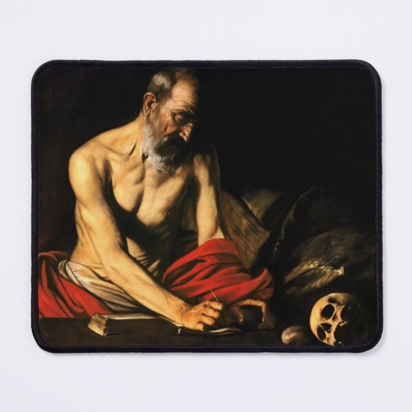 Item preview, Caravaggio St Jerome Chiaroscuro Dark Academia History Design designed and sold by Nostalgia Exclusive Malta.