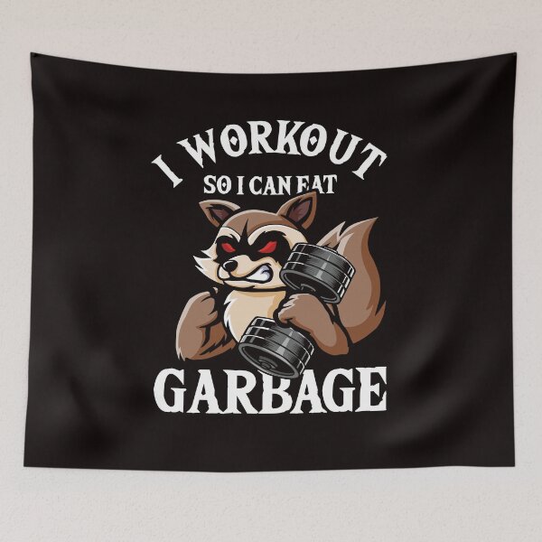 Item preview, Workout Raccoon Barbell Bodybuilding Weightlifting Exercise designed and sold by TomGiantDesigns.