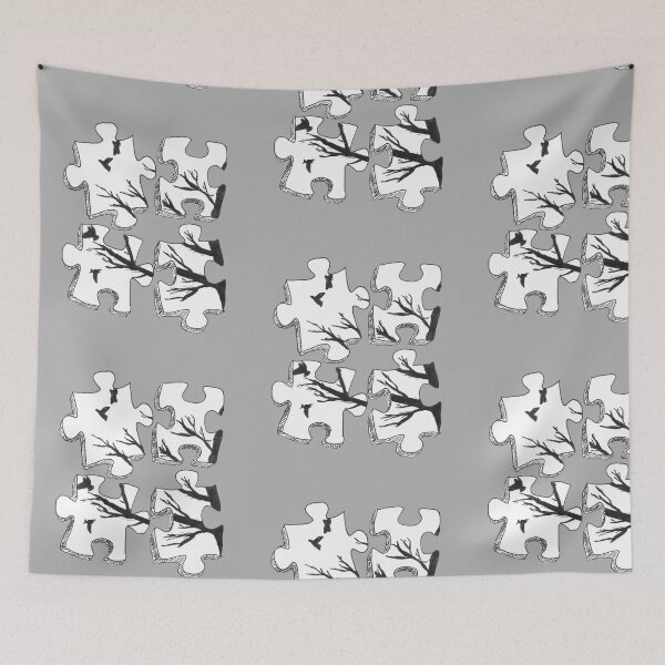 Item preview, Black and white puzzle pieces   designed and sold by Yulia mozes.